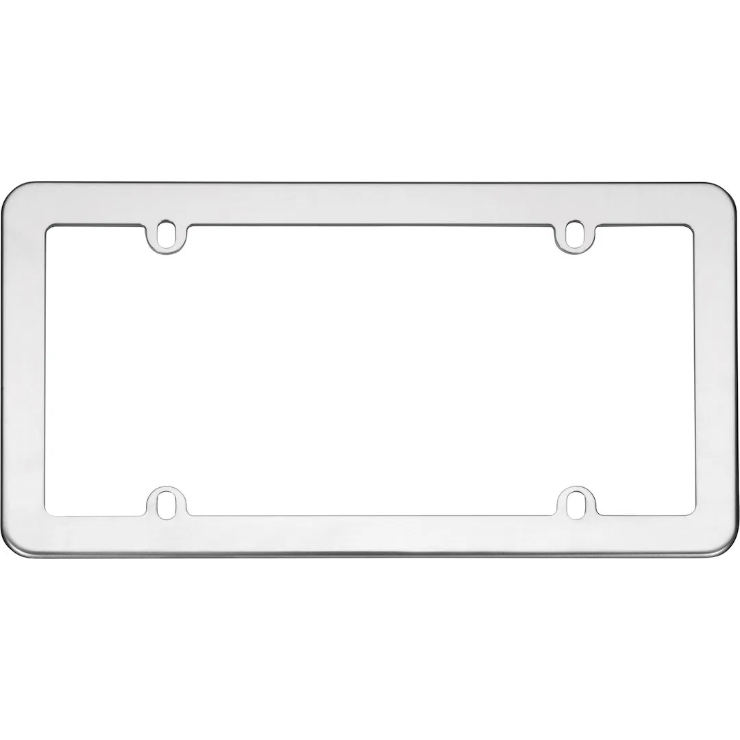 21110 – CRUISER License Plate Frame, Without Design Polished Stainless Steel